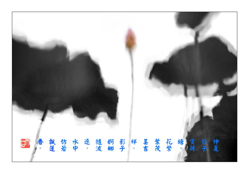 105 “彩墨摄影-高调法”《仲夏荷塘》